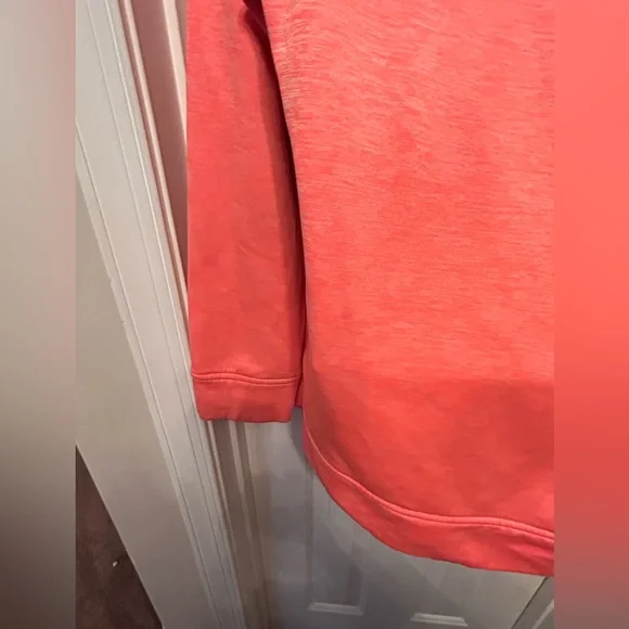 Under Armour Woman's Sweatshirt Small Bright Orange Graphic Hoodie Pullover - Picture 6 of 10